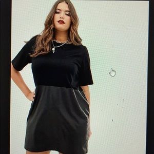 *NWT* ASOS Curve Two Tone Black Shirt Dress